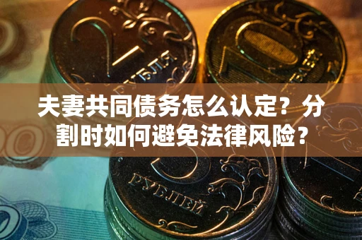 北京夫妻共同债务怎么认定？分割时如何避免法律风险？
